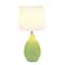 Creekwood Home Essentix 14" Ceramic Teardrop Table Lamp